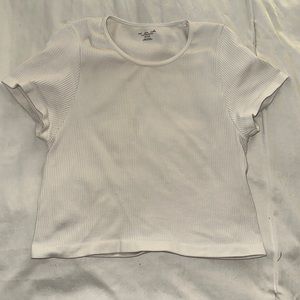 White ribbed crop top Urban Outfitters